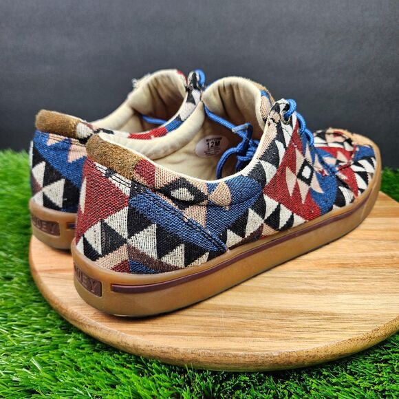 Twisted X Mens Canvas Hooey Lopers Sneakers Aztec Lace Up Size 12 M MHYC006 - Picture 2 of 11